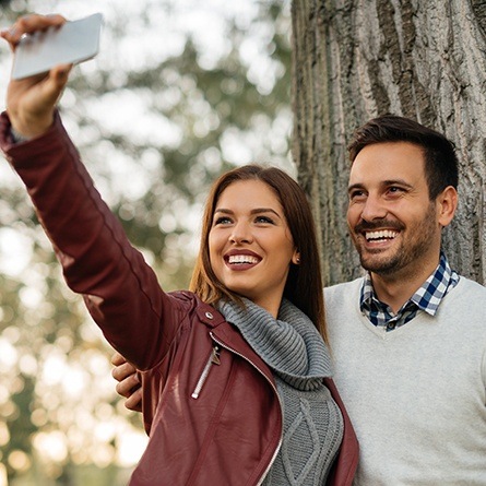 couple taking selfie