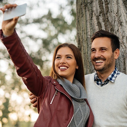 couple taking selfie