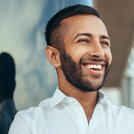 young man smiling