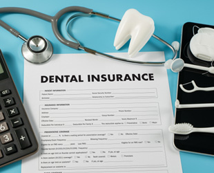 Dental insurance paperwork and calculator 