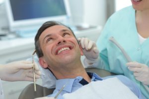 man in dental chair