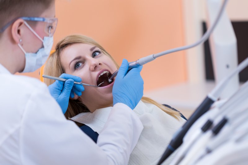 Patient preparing for root canal 